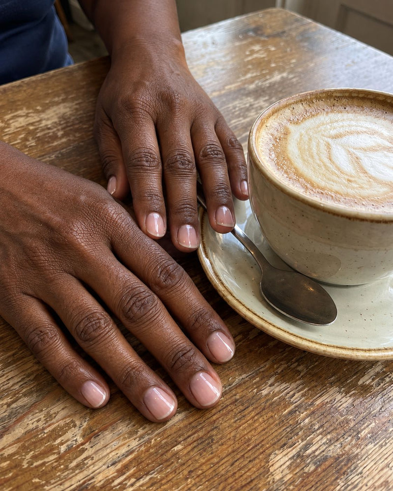 Smooth bare nails six weeks later
