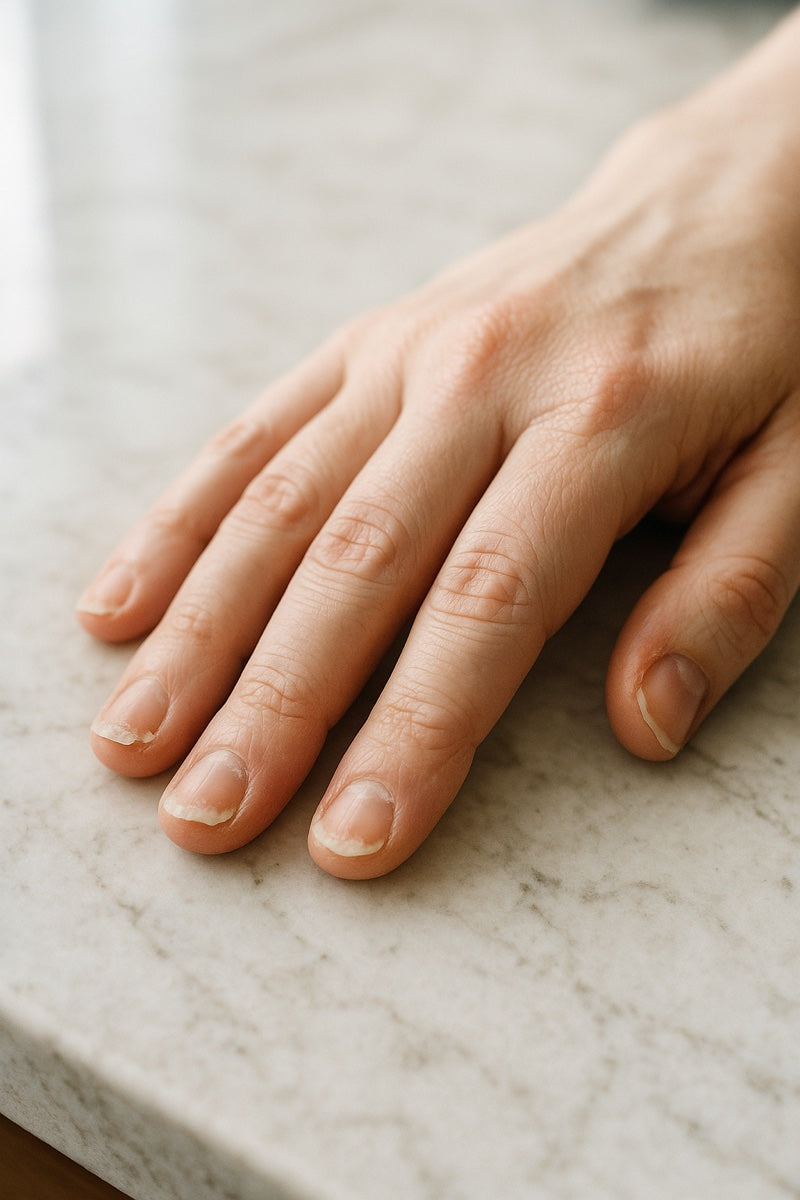Brittle nails before treatment
