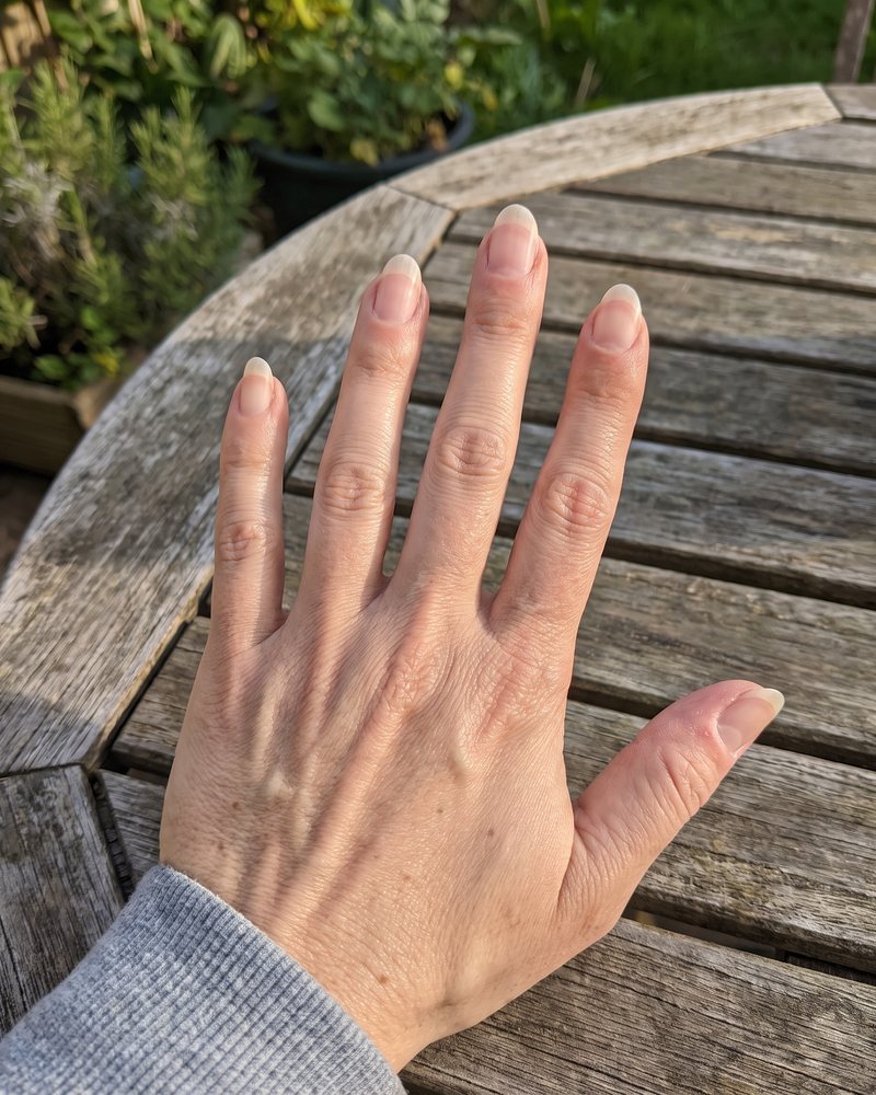 Longer even natural nails six weeks later