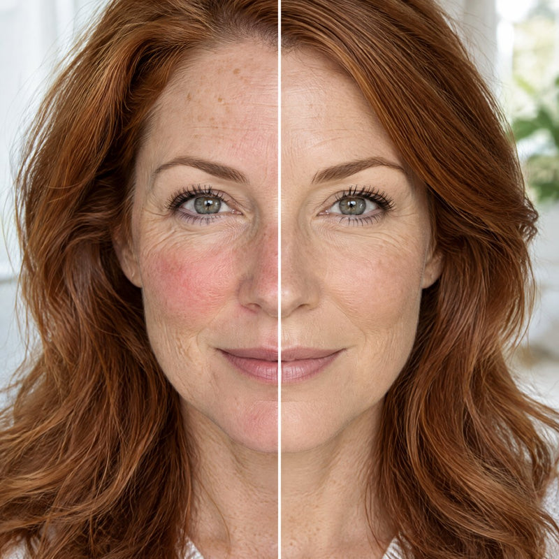 Before and after, age 49, fair skin